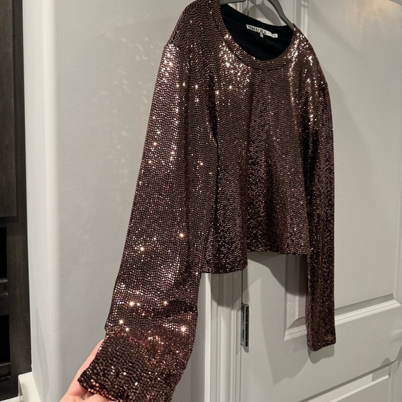 Pam&Gela Mirror Ball Slouchy Long Sleeve Tee - Picture 6 of 13
